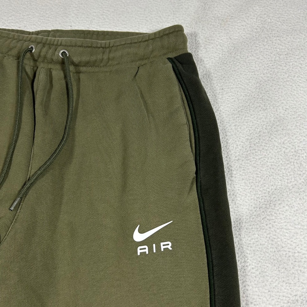 Nike Air Joggers Mens Size M Olive Green Fleece Tapered Sweatpants CJ4830-326 - Picture 4 of 8